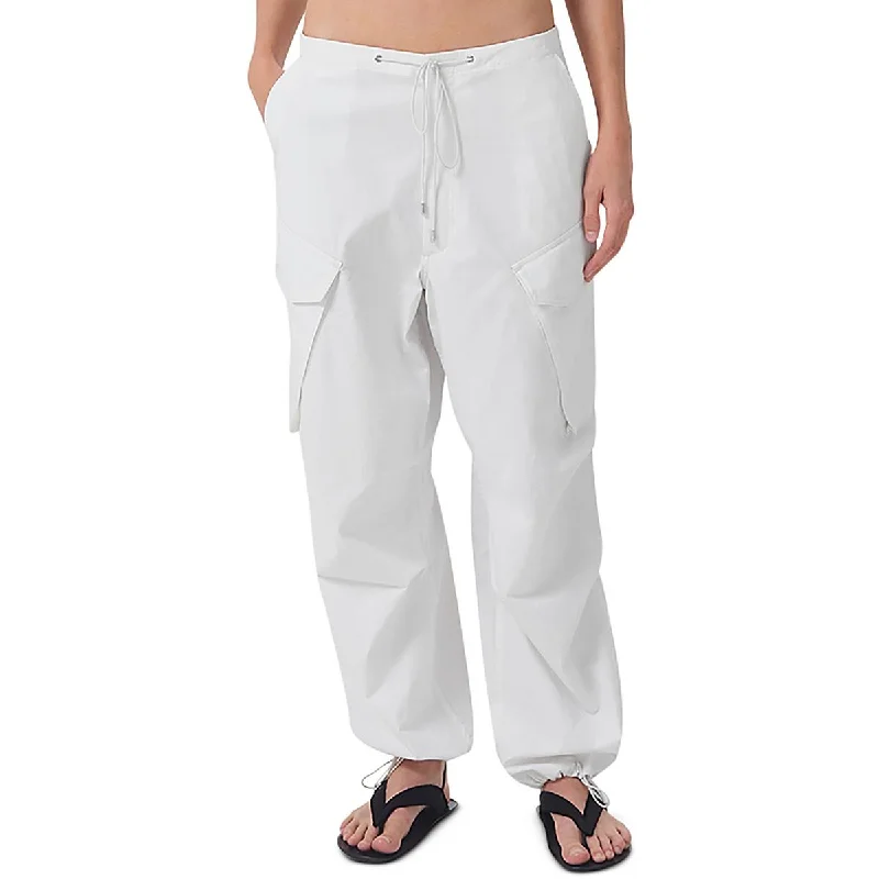 Agolde Womens Ginerva Drawstring Hem Poplin Cargo Pants