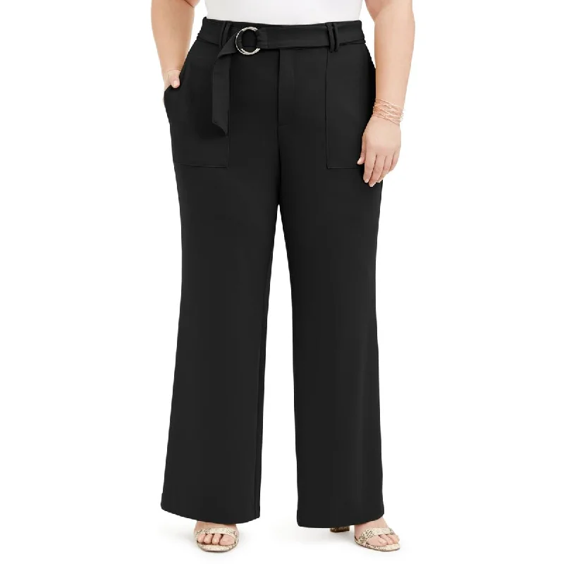 INC Womens Plus Belted Office Wear Pants