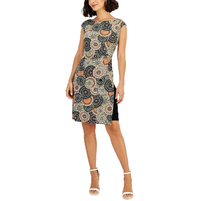 Connected Apparel Womens Petites Stretch Sheath Dress