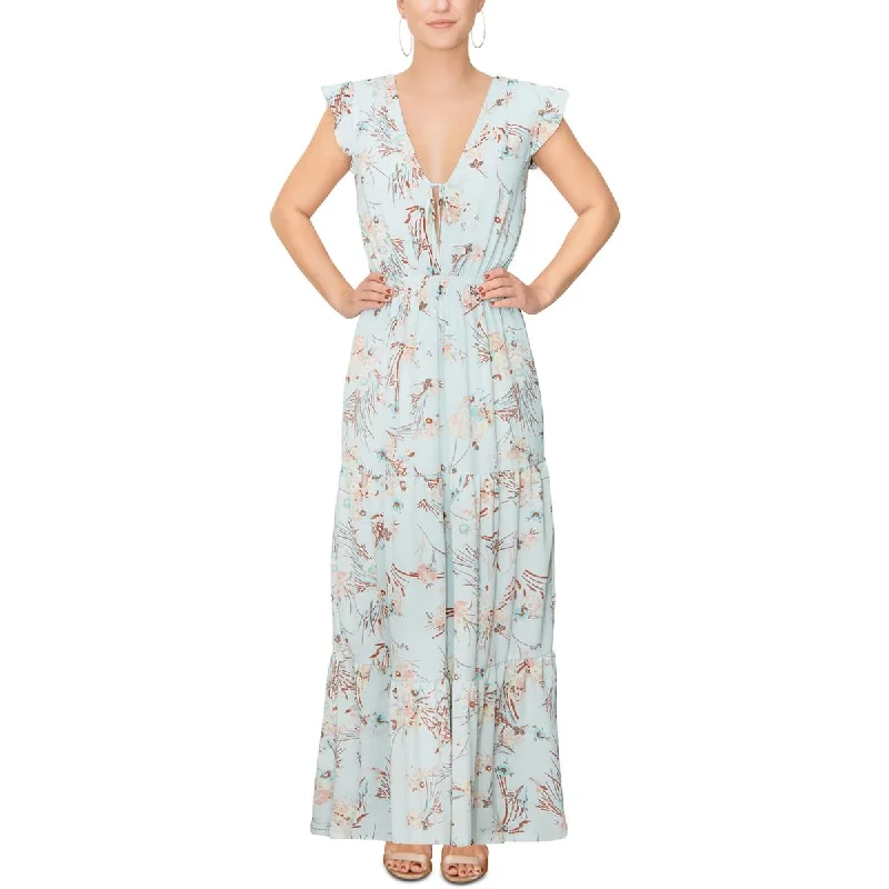 Rachel Rachel Roy Womens Crepe Floral Maxi Dress