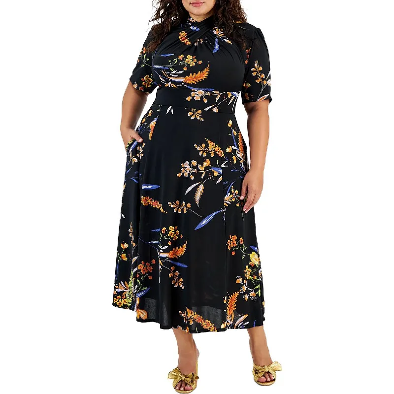 Rachel Rachel Roy Womens Plus Floral Long Maxi Dress