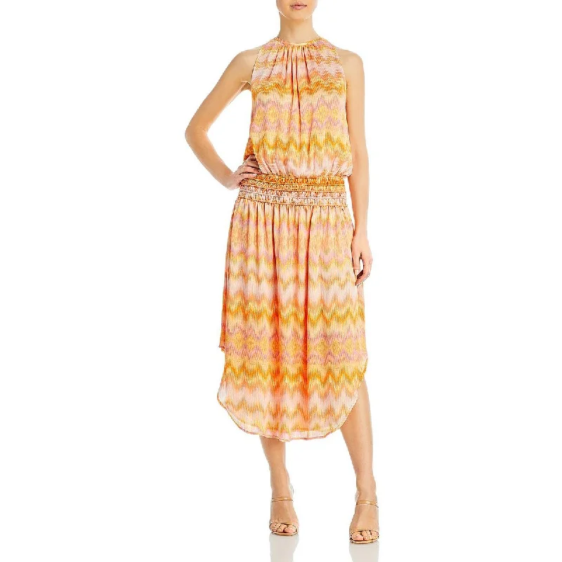 Ramy Brook Womens Smocked Long Maxi Dress