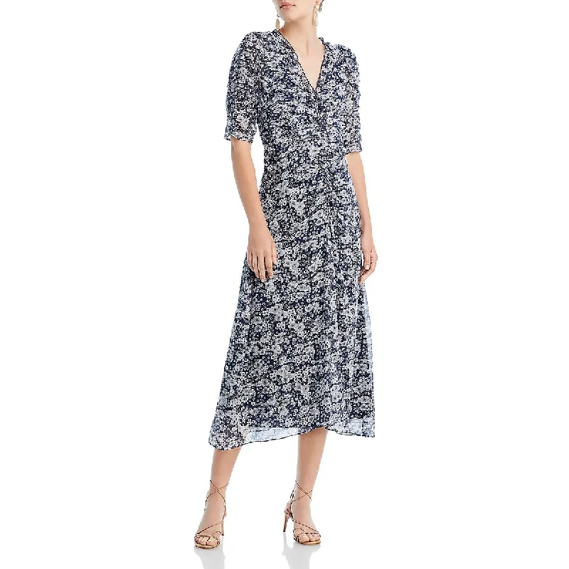 Sea New York Womens Suzie Floral Print Cotton Maxi Dress