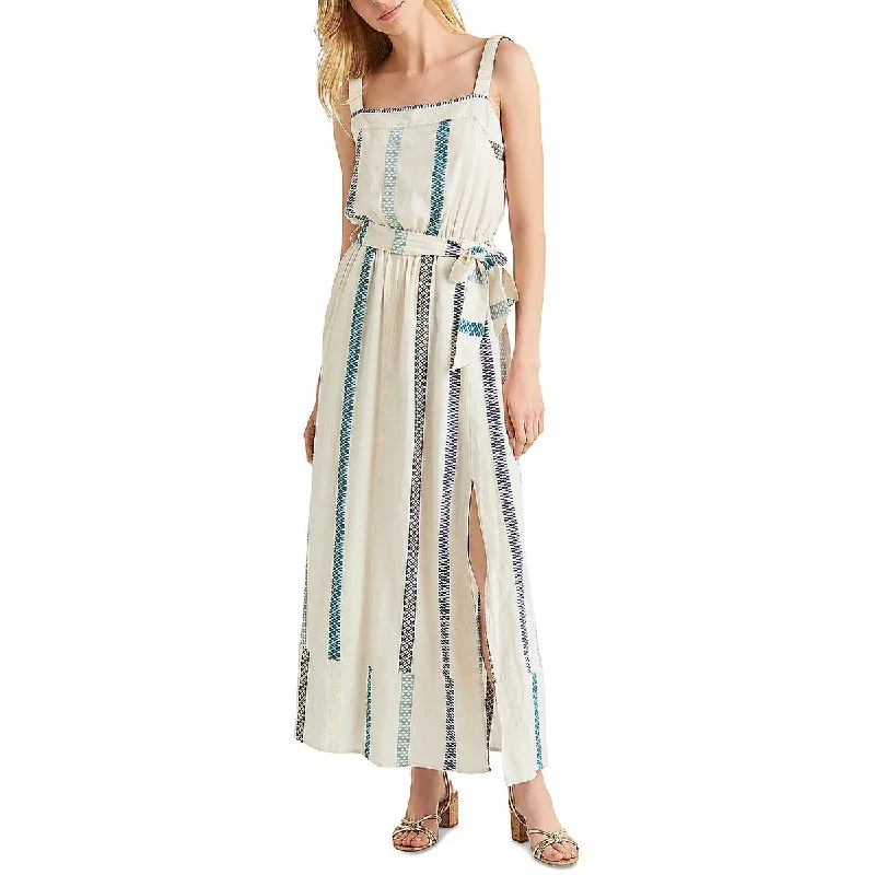 Splendid Womens Jubi Cotton Striped Maxi Dress