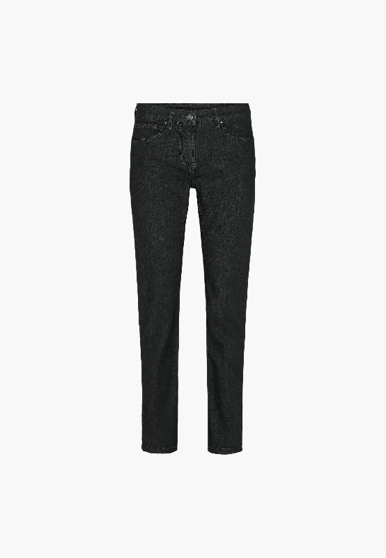 Laura Slim - Medium Length - Ecolabel - Washed Black Denim