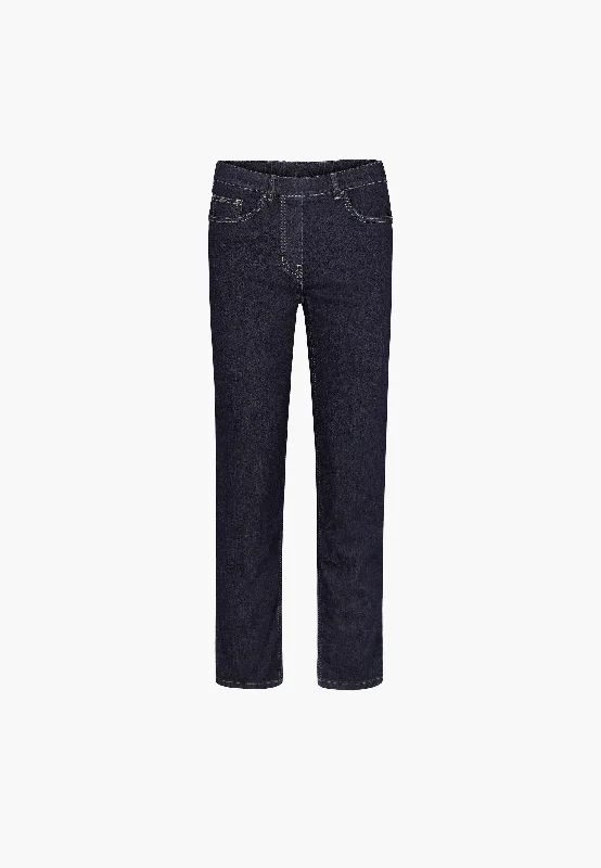 Helen Straight - Medium Length - Dark Blue Denim